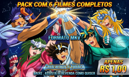 PACK EXCLUSIVO: 6 FILMES COMPLETOS DOS CAVALHEIROS DO ZODÍACO!
